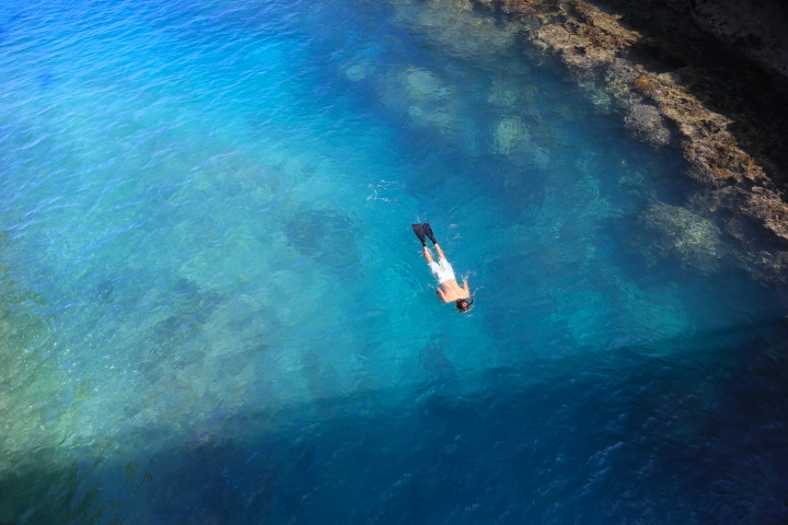 イムギャーマリンガーデンでシュノーケル