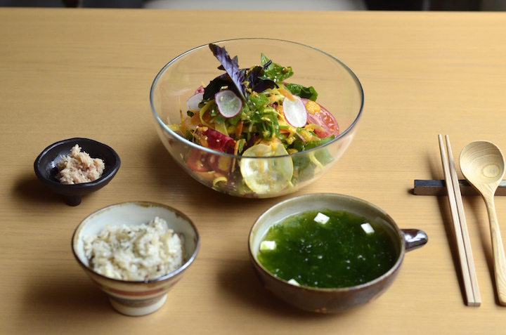 「お野菜とスープの定食」