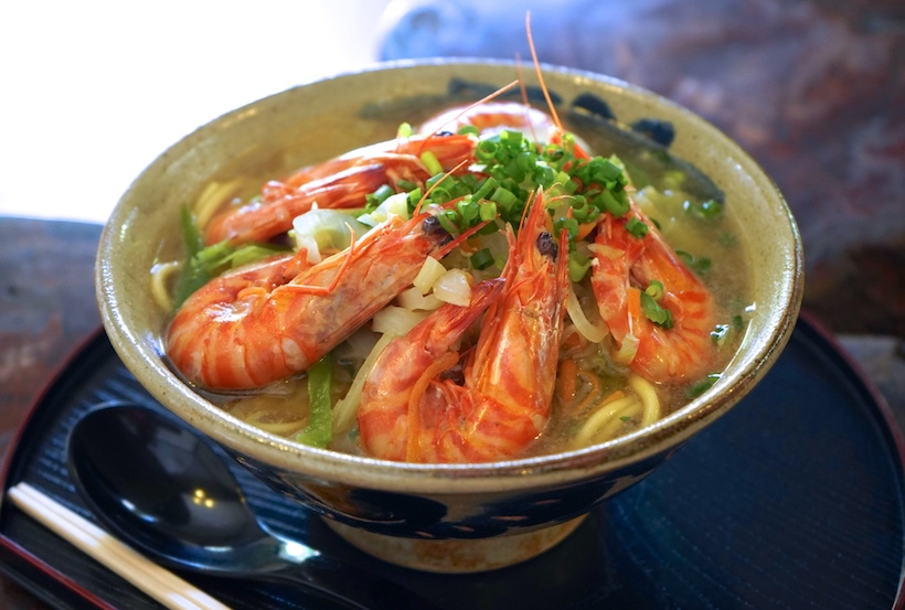 お食事処やらぼのえび入り野菜そば