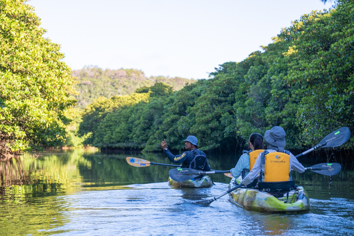 ２泊３日　カヌーを楽しんでいる様子