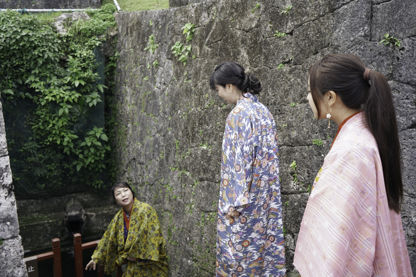 瑞泉門近くにある龍樋