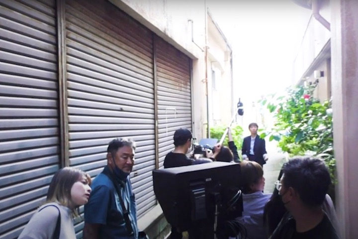 映画の撮影をする人々