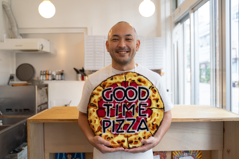 GOOD TIME PIZZAの店長、具志堅さん