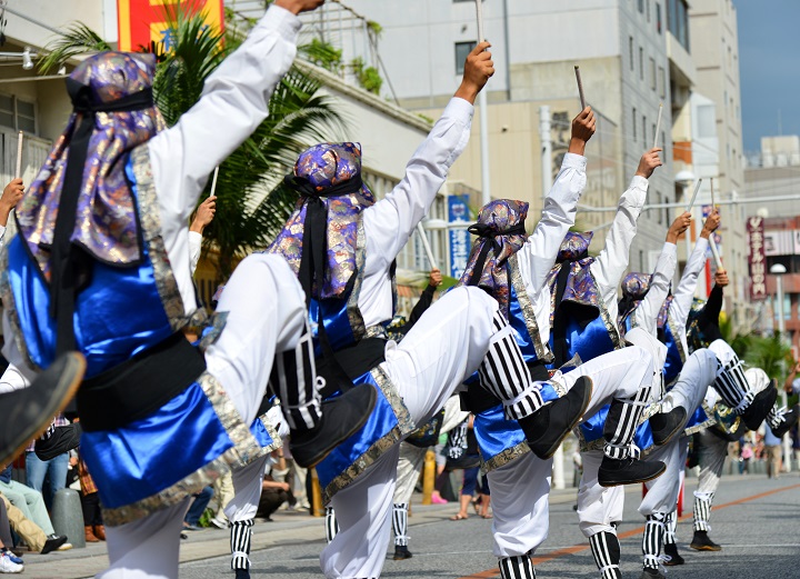 国際通りの首里城祭