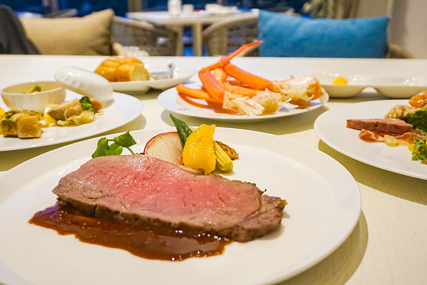 宮古島来間リゾート シーウッドホテル　アンガス牛ローストビーフ ワゴンサーヴィス