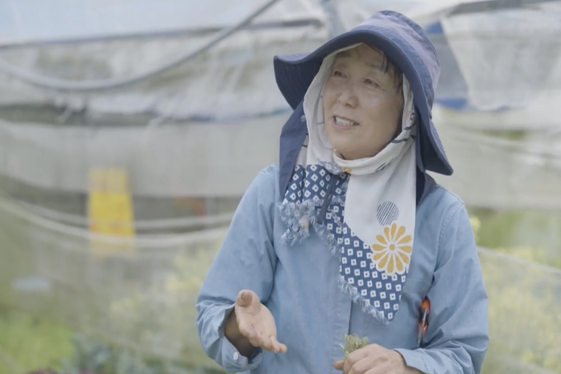 農業を行う女性