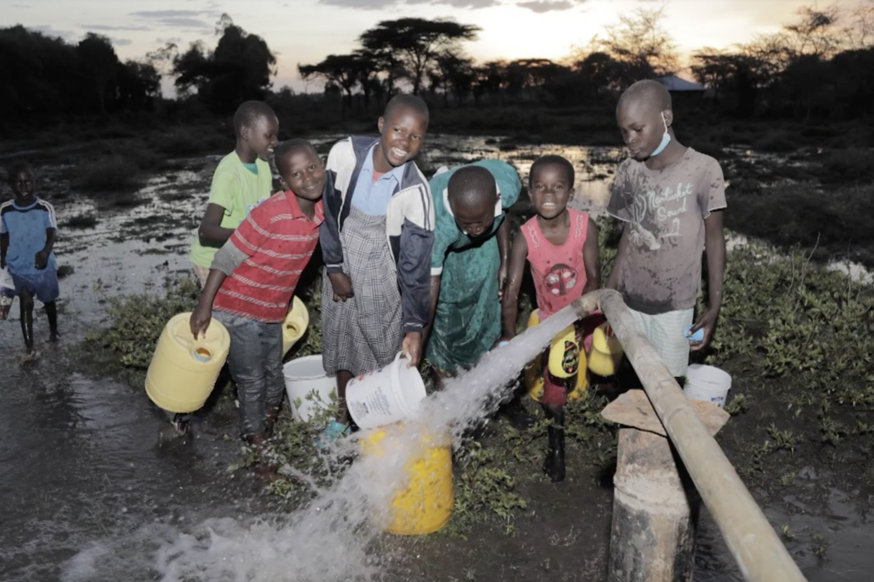汲み上げた安全な水は、多くの子どもたちの命を救う水となりました