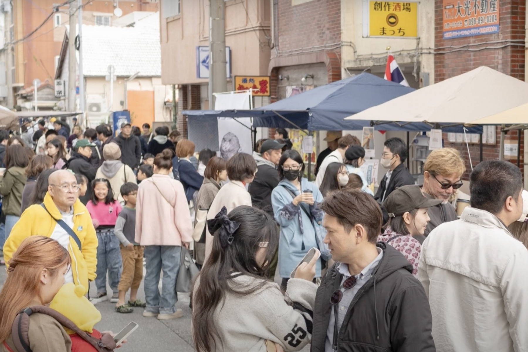 歩行者天国で開催した第2回普天参り(2025年1月)