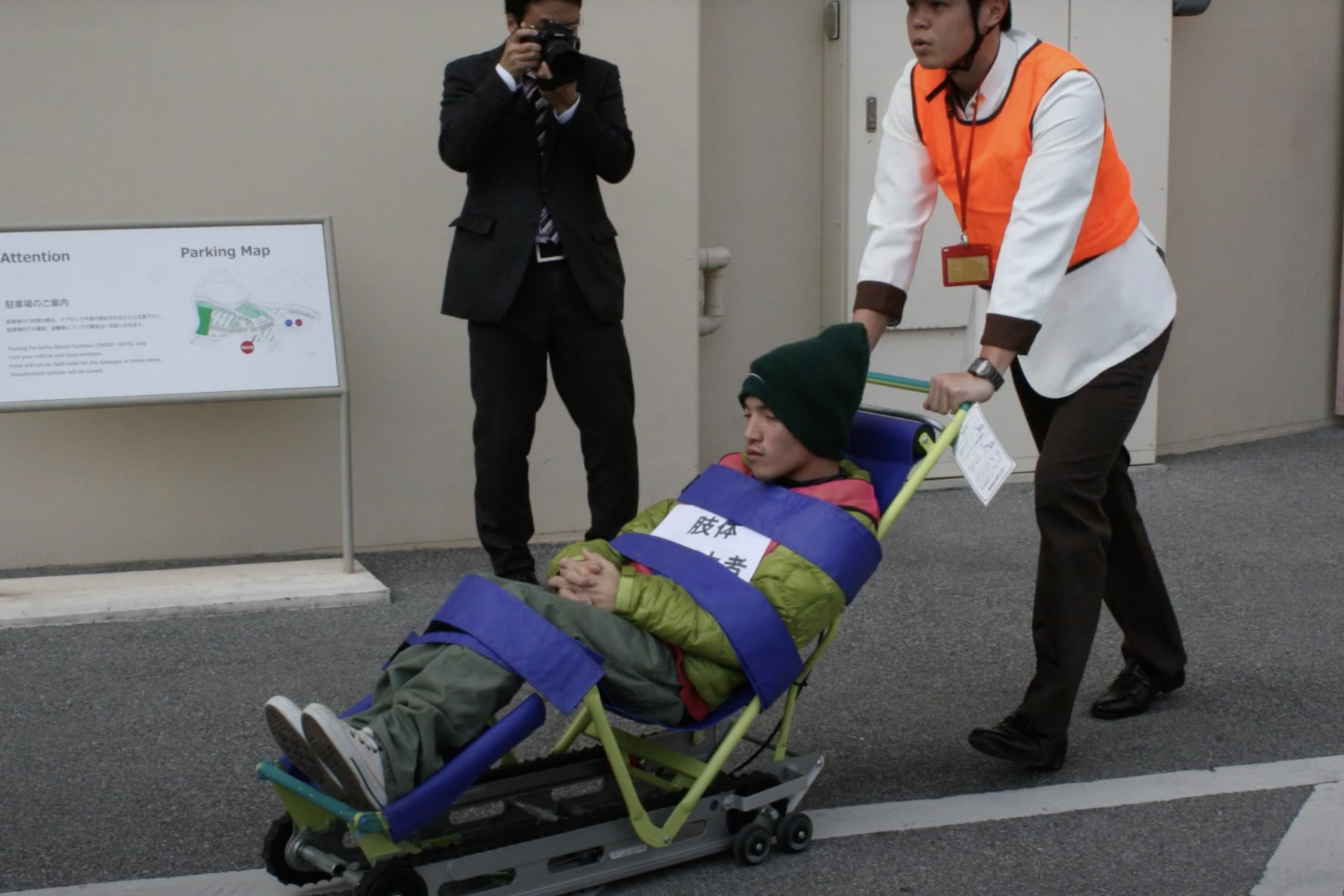 バリアフリー訓練の様子