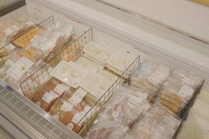 冷凍庫内の商品