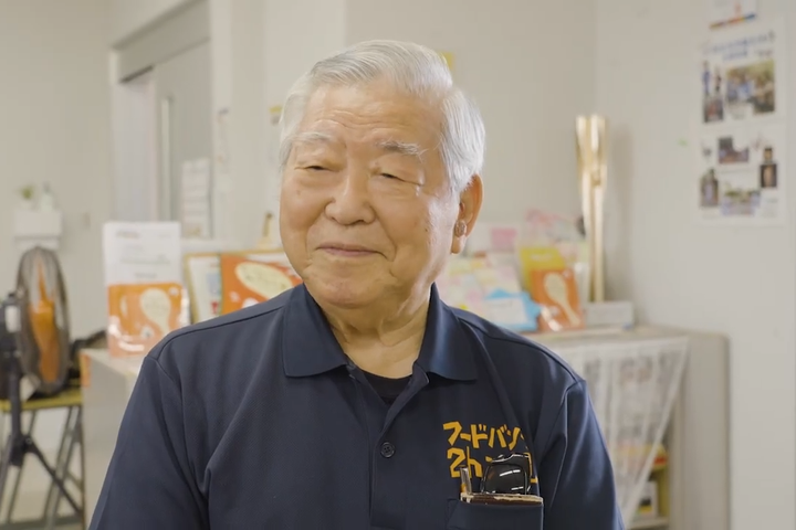 ボランティア最高齢となる82歳の城間さん