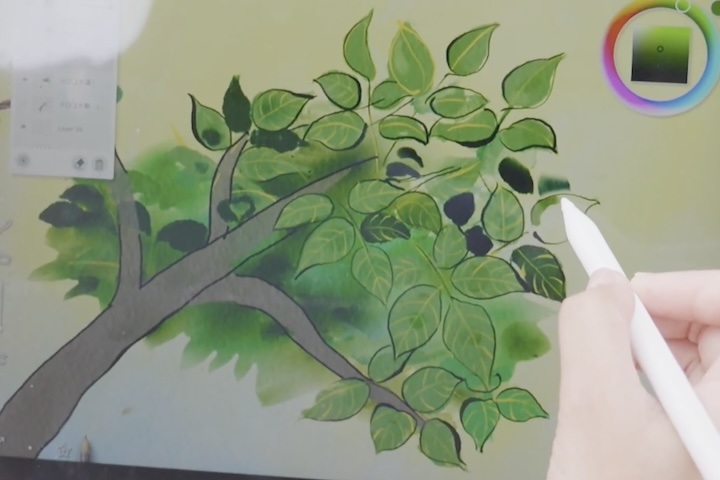 カレンダーに掲載するクロヨナ。まるで実物のような瑞々しさ