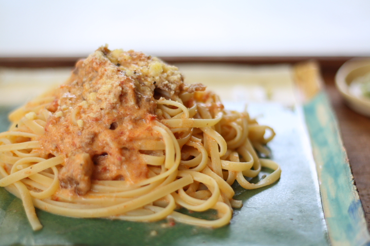 トマトクリームパスタ