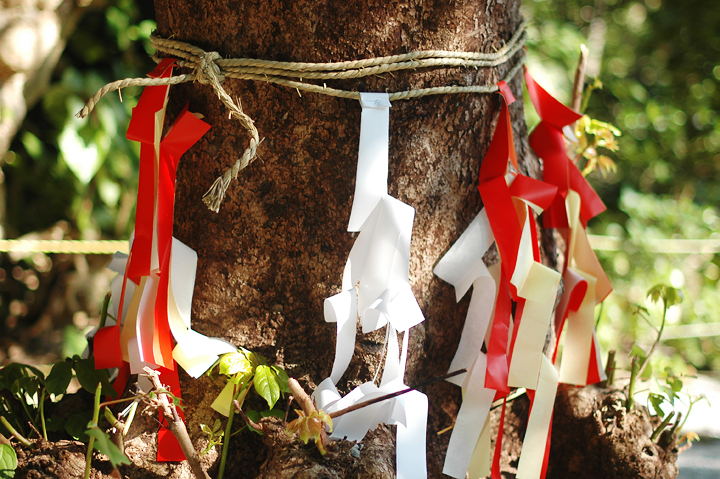 紅白の飾り付け