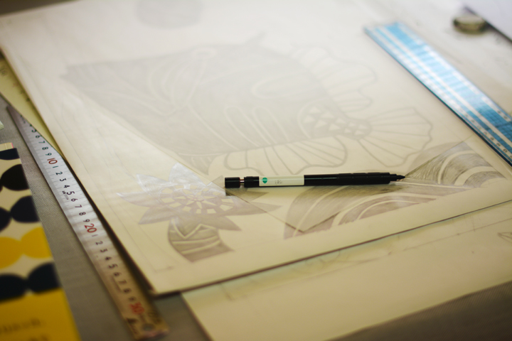 図案のスケッチ