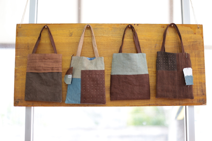 柿渋染ミニバッグ