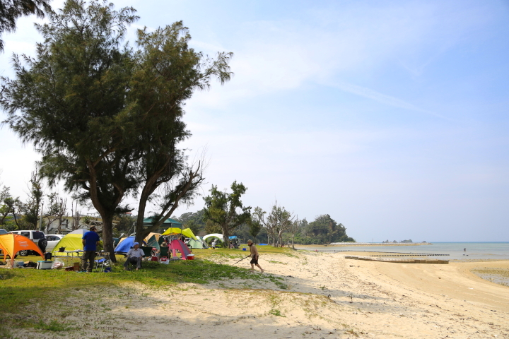 屋我地ビーチ キャンプ
