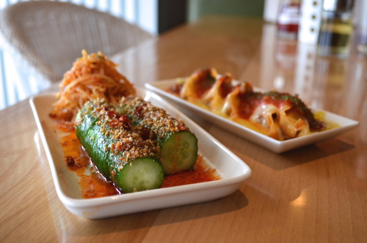 辛いごまキューリと辛もやし、他