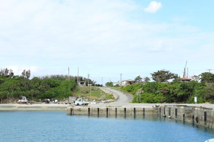 久高島の船着き場