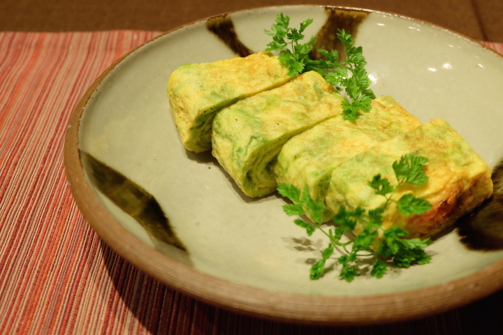 アーサと明太子の卵焼き