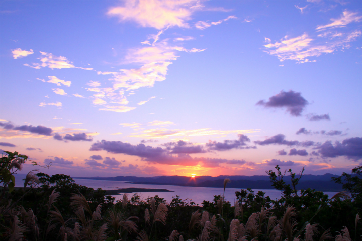 小浜島（こはまじま）の夕日