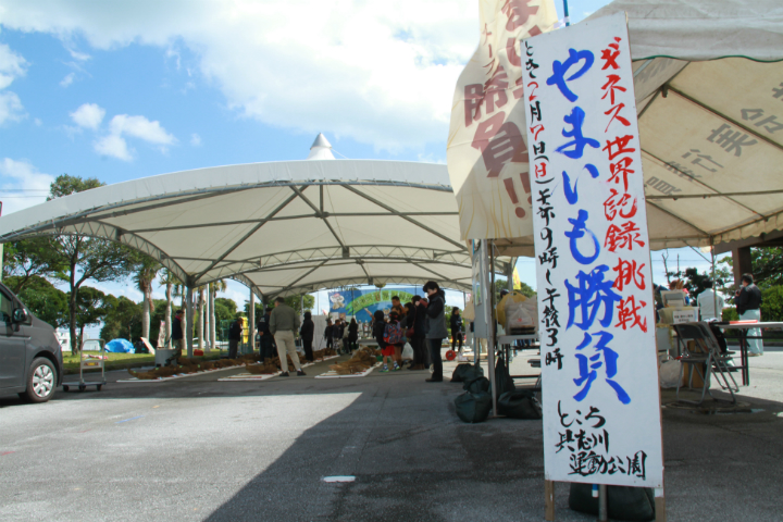 やまいも勝負の看板