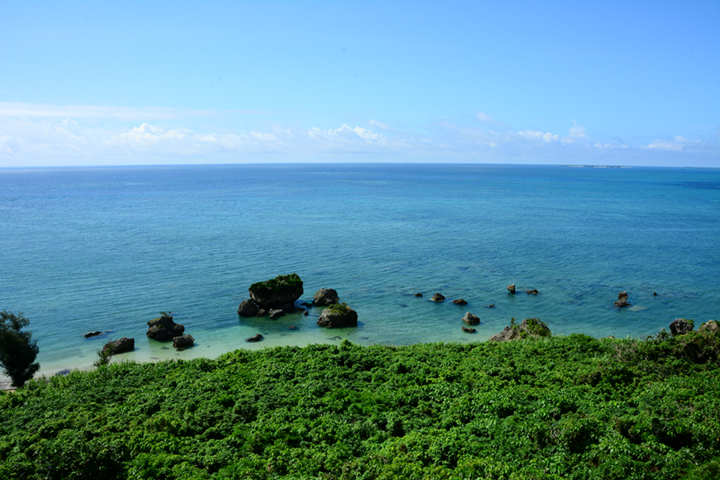 宮城島の高台から望む