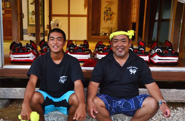 五代目となる赤嶺幸一さん。中学3年生の息子の幸太くん