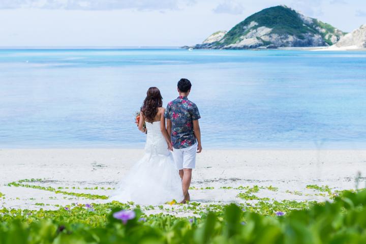 阿波連ビーチでのウェディングフォト