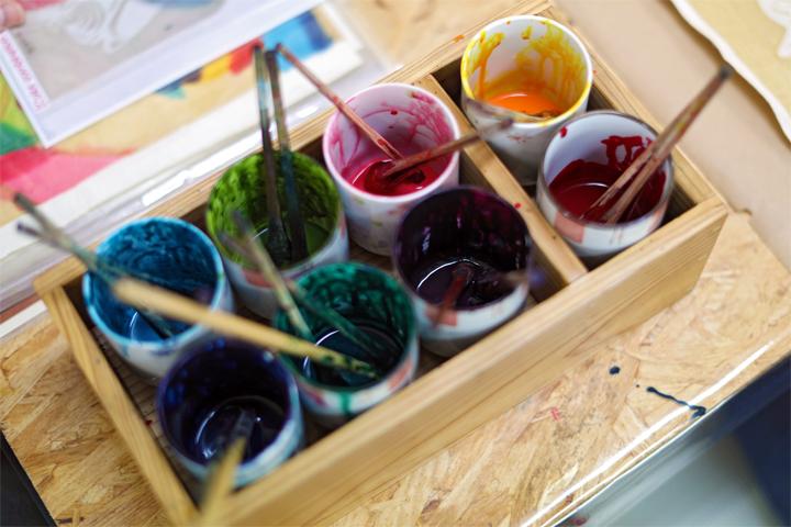 紅型体験の道具