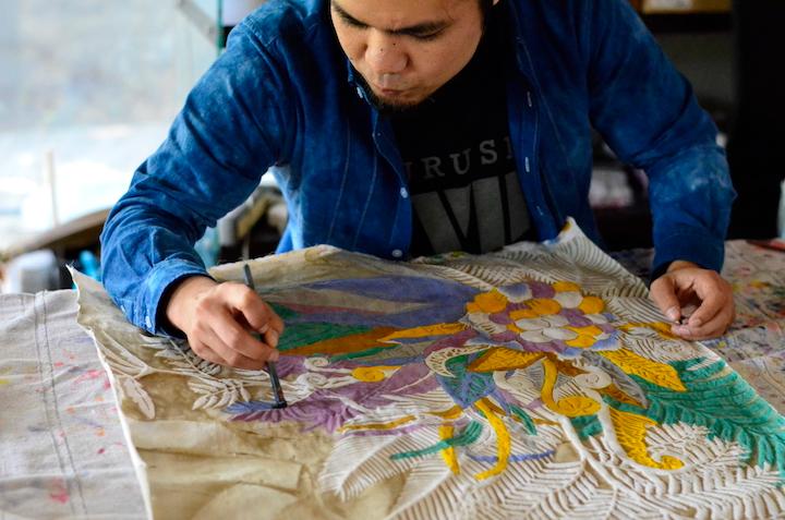 紅型の作品制作