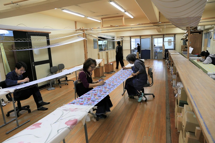 知念紅型研究所制作風景