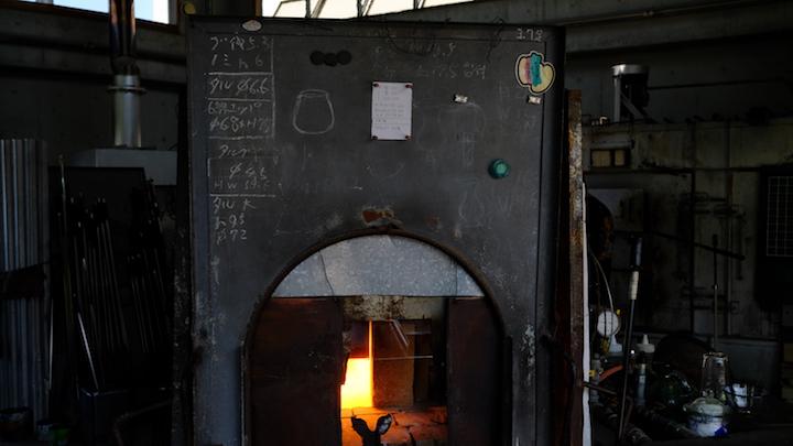 硝子製作の炉
