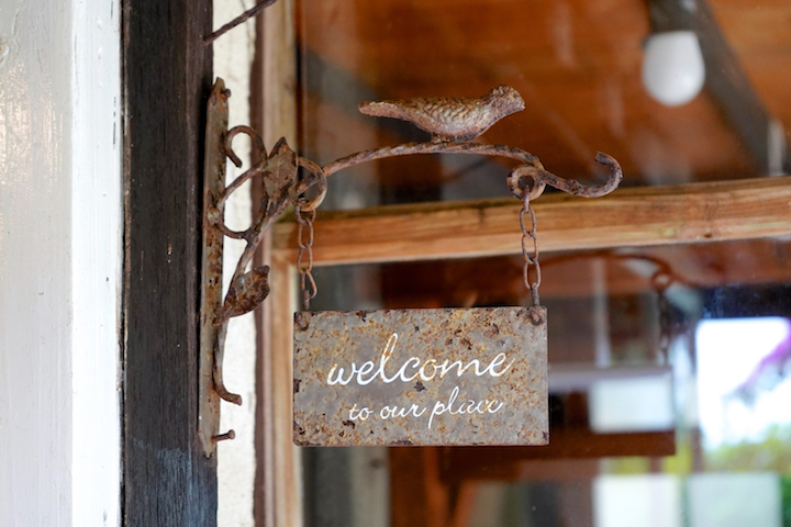 SAKURA HOUSEのwelcomeプレート