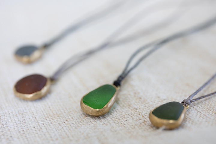 シーグラスのジュエリー