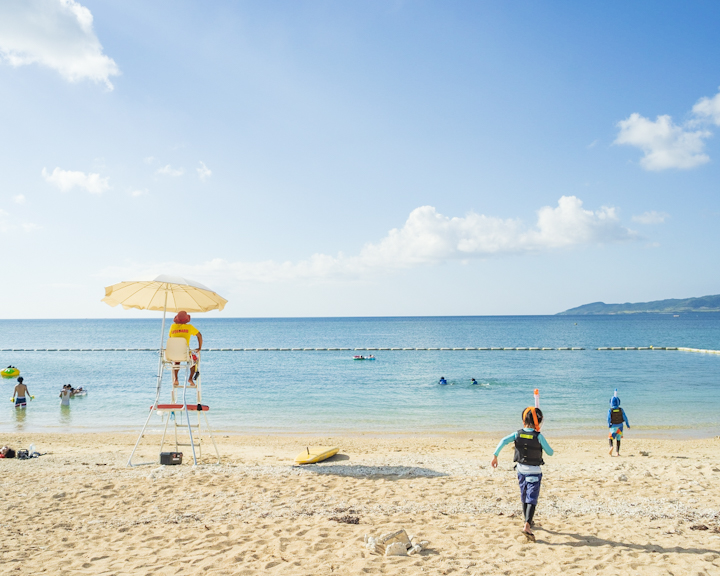 敷地内にある「フサキビーチ」