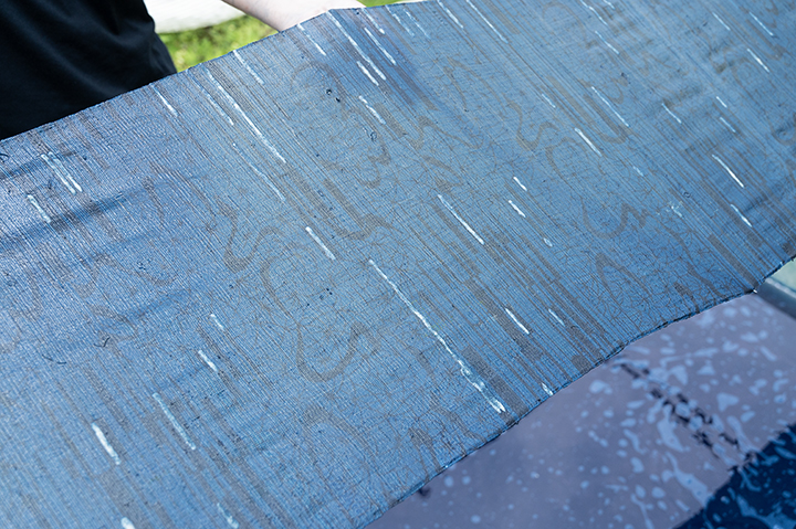 「藍型(エーガタ・藍色で染める紅型)」